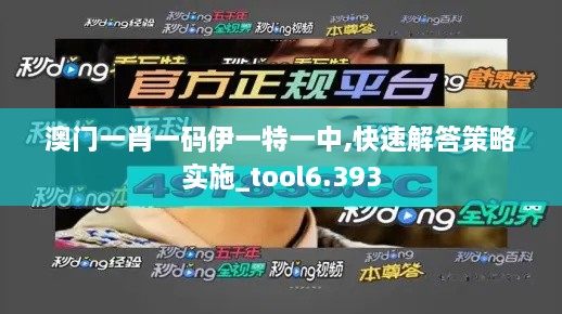 澳门一肖一码伊一特一中,快速解答策略实施_tool6.393