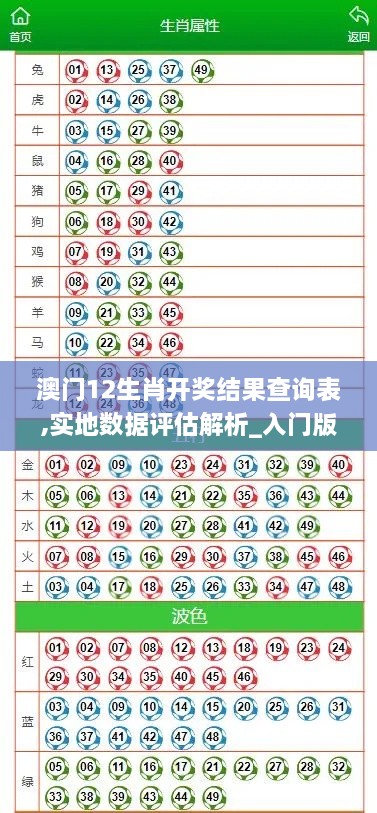 澳门12生肖开奖结果查询表,实地数据评估解析_入门版2.238