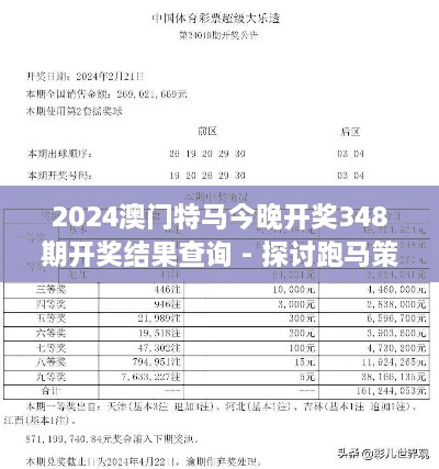2024澳门特马今晚开奖348期开奖结果查询 - 探讨跑马策略与奖金份额
