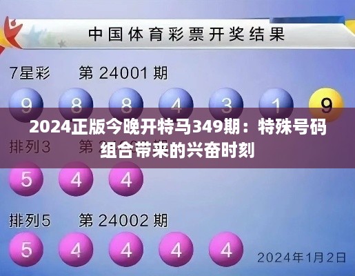 2024正版今晚开特马349期：特殊号码组合带来的兴奋时刻