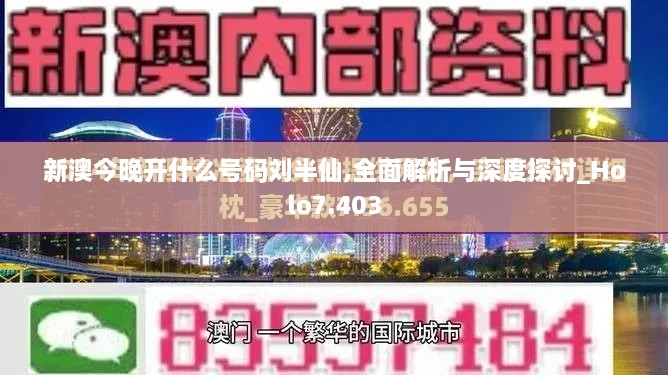 新澳今晚开什么号码刘半仙,全面解析与深度探讨_Holo7.403