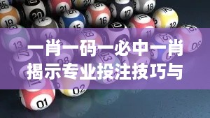 一肖一码一必中一肖揭示专业投注技巧与中奖密钥