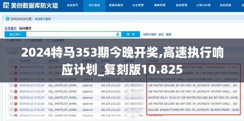 2024特马353期今晚开奖,高速执行响应计划_复刻版10.825