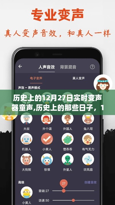 历史上的那些日子，童声变声器与自然美景的奇妙之旅在12月27日上演的奇妙之旅