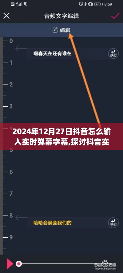 2024年抖音实时弹幕字幕输入指南，操作方法与观点探讨