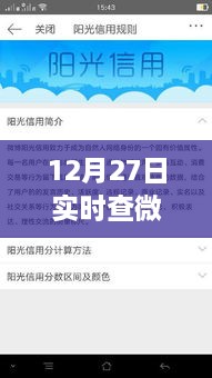 揭秘微博阳光信用报告，实时查探信用之旅，12月27日更新数据展示
