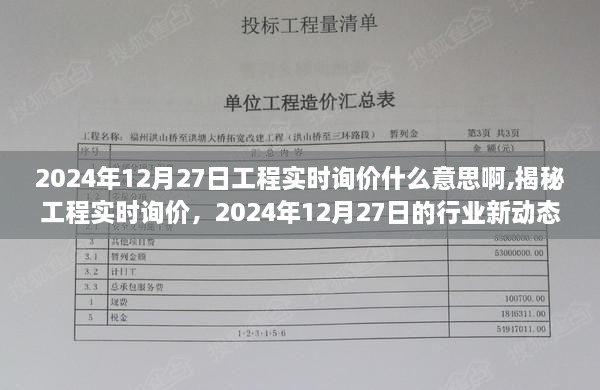 揭秘工程实时询价，了解行业新动态，探寻2024年工程询价趋势与意义