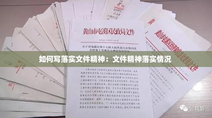如何写落实文件精神：文件精神落实情况 