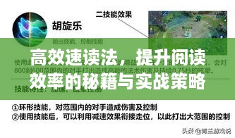 高效速读法，提升阅读效率的秘籍与实战策略