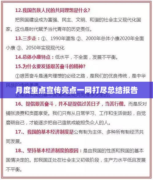 月度重点宣传亮点一网打尽总结报告