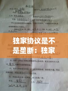 独家协议是不是垄断：独家协议的好处 