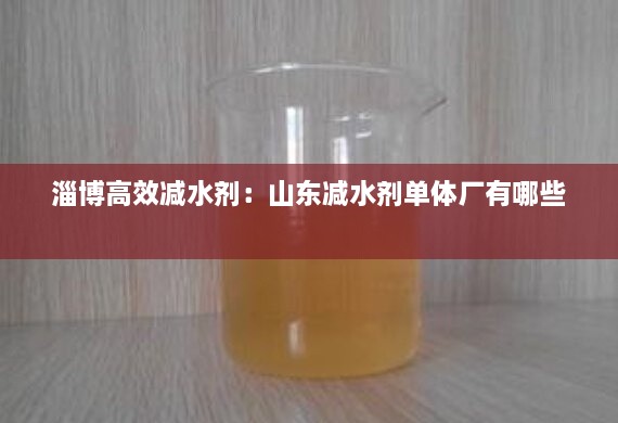 淄博高效减水剂：山东减水剂单体厂有哪些 