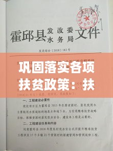 巩固落实各项扶贫政策：扶贫巩固提升工作方案 