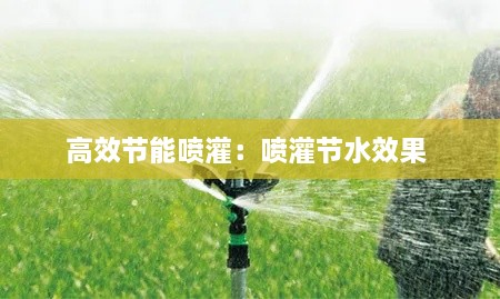 高效节能喷灌：喷灌节水效果 