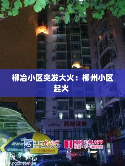 柳冶小区突发大火：柳州小区起火 