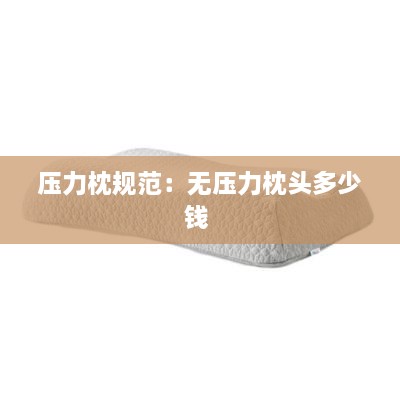 压力枕规范：无压力枕头多少钱 