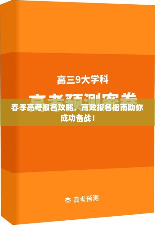 春季高考报名攻略，高效报名指南助你成功备战！