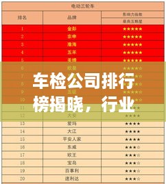 车检公司排行榜揭晓，行业影响力大揭秘！