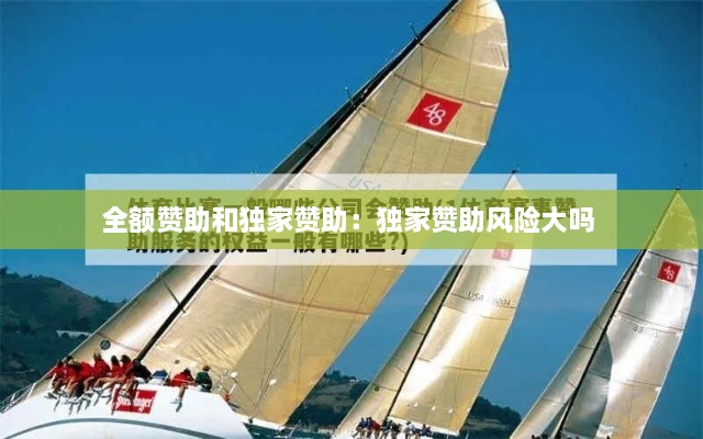 全额赞助和独家赞助：独家赞助风险大吗 