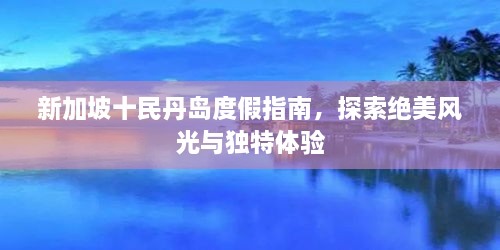 新加坡十民丹岛度假指南，探索绝美风光与独特体验
