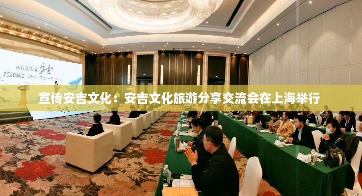 宣传安吉文化：安吉文化旅游分享交流会在上海举行 