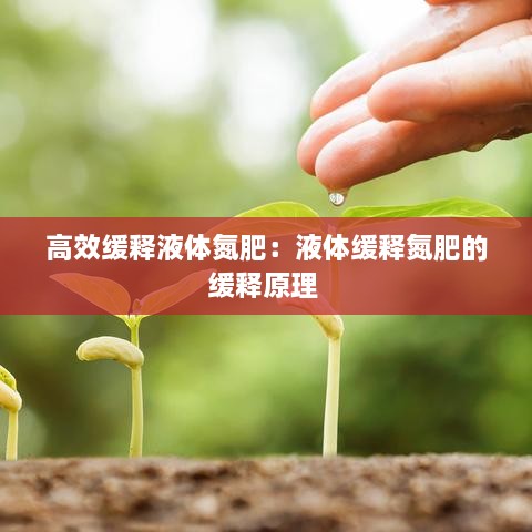高效缓释液体氮肥：液体缓释氮肥的缓释原理 