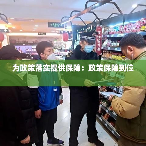 为政策落实提供保障：政策保障到位 