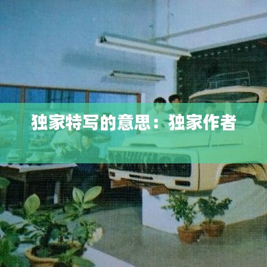 独家特写的意思：独家作者 