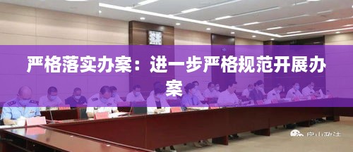 严格落实办案：进一步严格规范开展办案 