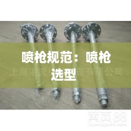 喷枪规范：喷枪选型 