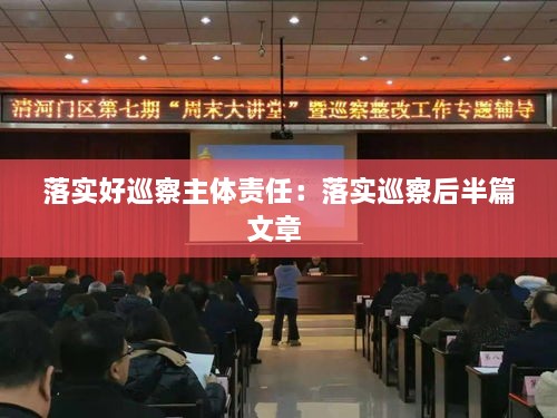 落实好巡察主体责任：落实巡察后半篇文章 