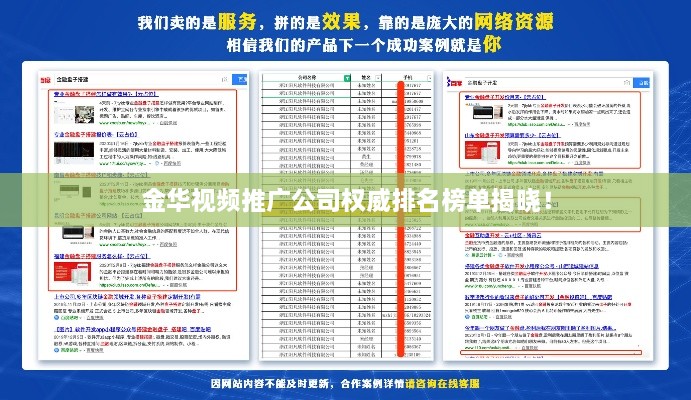 金华视频推广公司权威排名榜单揭晓！