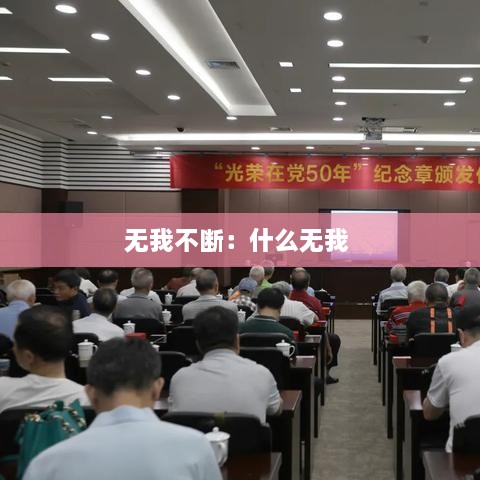 无我不断：什么无我 