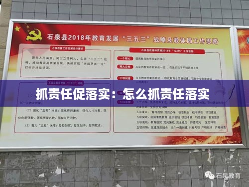 抓责任促落实：怎么抓责任落实 