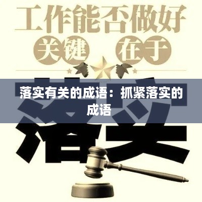 落实有关的成语：抓紧落实的成语 
