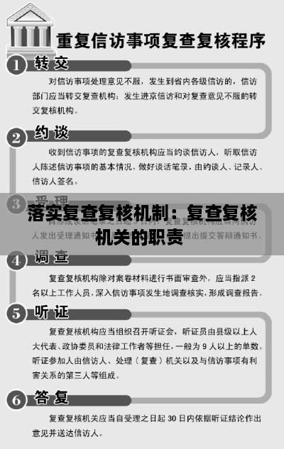 落实复查复核机制：复查复核机关的职责 