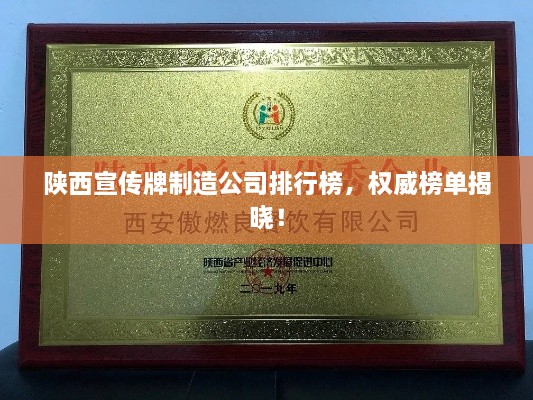 陕西宣传牌制造公司排行榜，权威榜单揭晓！