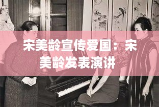 宋美龄宣传爱国：宋美龄发表演讲 