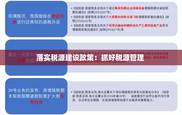 落实税源建设政策：抓好税源管理 