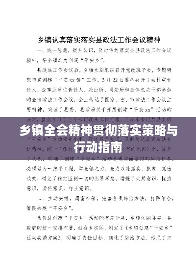 乡镇全会精神贯彻落实策略与行动指南