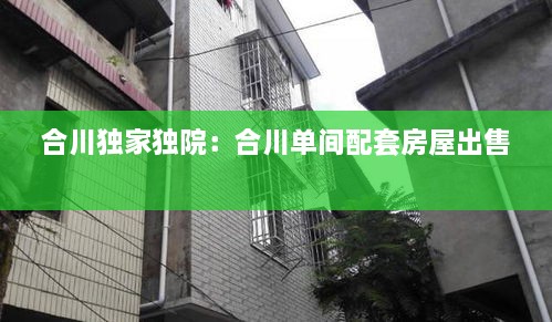 合川独家独院：合川单间配套房屋出售 
