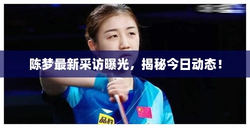 陈梦最新采访曝光，揭秘今日动态！