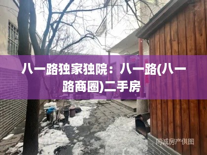 八一路独家独院：八一路(八一路商圈)二手房 