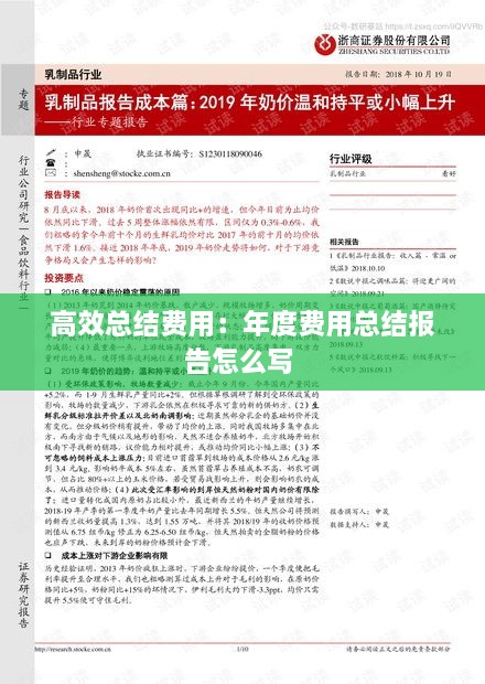 高效总结费用：年度费用总结报告怎么写 