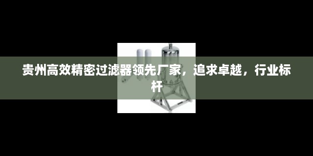 贵州高效精密过滤器领先厂家，追求卓越，行业标杆