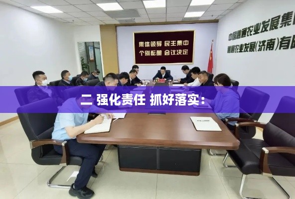 二 强化责任 抓好落实： 
