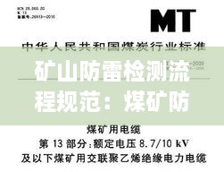矿山防雷检测流程规范：煤矿防雷电检测每年都要检测的规定 
