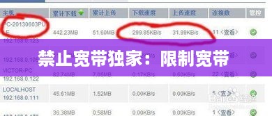 禁止宽带独家：限制宽带 