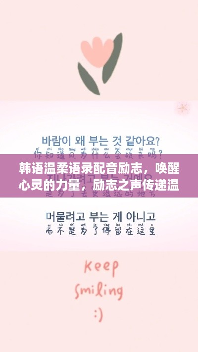 韩语温柔语录配音励志，唤醒心灵的力量，励志之声传递温情与希望