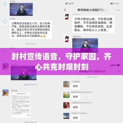 封村宣传语音，守护家园，齐心共克时艰时刻